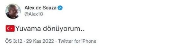 Alex de Souza: Yuvama dönüyorum