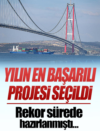 1915 Çanakkale Köprüsü 'yapım metodolojisi' kategorisinde yılın en başarılı projesi seçildi