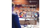 Anadolu Üniversitesi Güz Dönemi Akademik Seminerler Dizisi Basladi