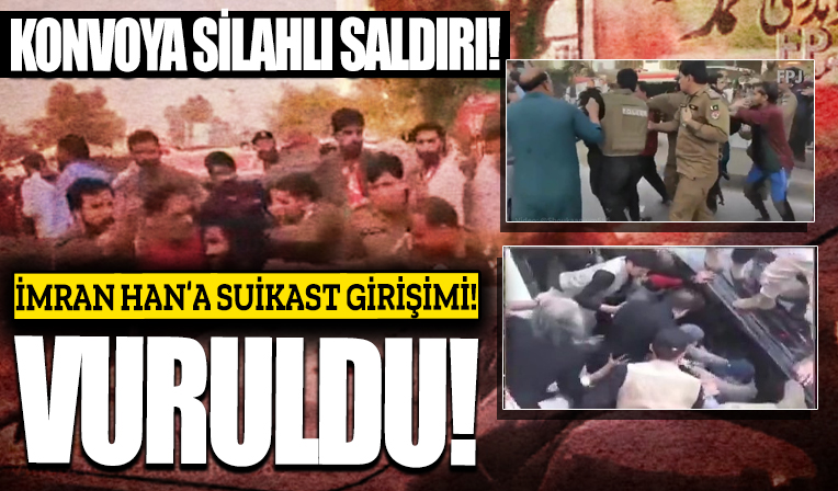 İmran Han'ın seçim konvoyuna silahlı saldırı