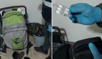 Kütahya'da bebek arabasından uyuşturucu hap çıktı