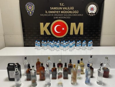Samsun'da Sahte Ve Gümrük Kaçagi Içki Ele Geçirildi