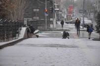 Kars'a Mevsimin Ilk Kari Yagdi