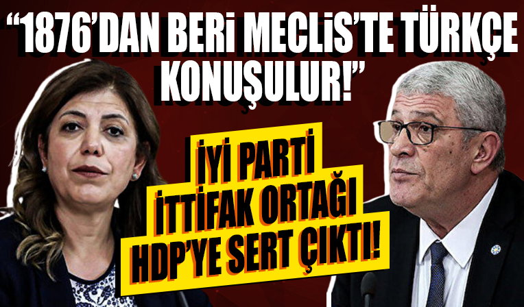 İYİ Parti ittifak ortağı HDP'ye sert çıktı! '1876'dan beri Meclis'te Türkçe konuşulur'