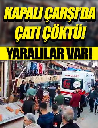 Elazığ Kapalı Çarşı'daki restorasyonda çatı çöktü: 5 yaralı