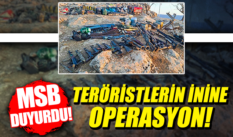 Teröristlerin inine operasyon: Çok sayıda silah ve mühimmat ele geçirildi
