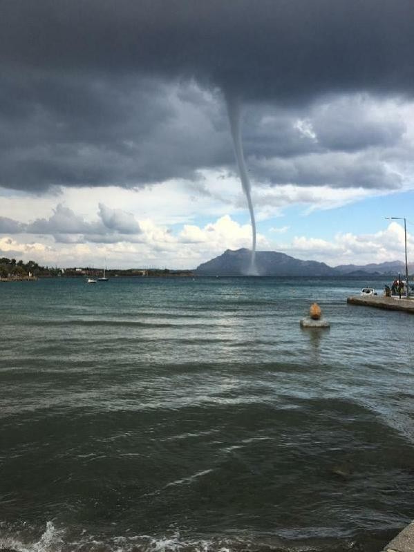 Datça açıklarında hortum oluştu