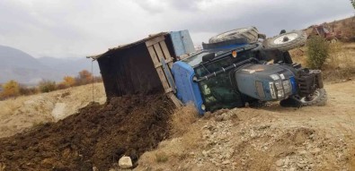 Erzincan'da Traktörün Devrilmesi Sonucu Sürücü Yaralandi