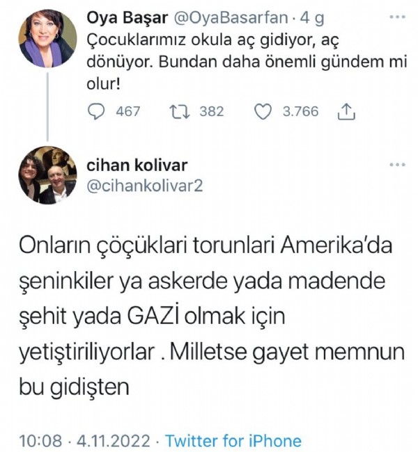 Türk milletine hakaret eden Cihan Kolivar'ın Twitter paylaşımları