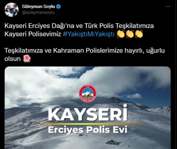 Bakan Soylu duyurdu: Erciyes’te Polis Evi açıldı