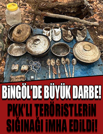 Bingöl'de PKK’lı teröristlerin sığınağı imha edildi...