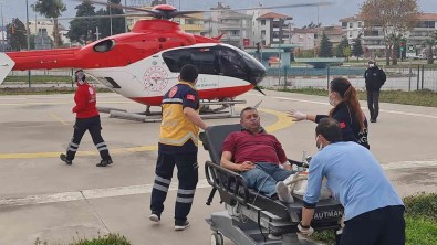 Kalp Krizi Geçiren Adamin Yardimina Ambulans Helikopter Yetisti