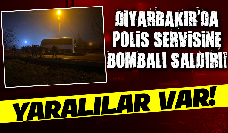 Diyarbakır'da polis servis aracına bombalı saldırı: Dokuz polis yaralandı