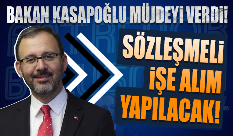 Gençlik ve Spor Bakanı Kasapoğlu'ndan sözleşmeli antrenör alımı müjdesi! İşte başvuru tarihi...