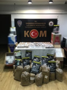 Iskenderun'da 96 Bin Adet Makaron Ve 135 Kilo Kiyilmis Tütün Ele Geçirildi