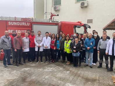 Sungurlu Devlet Hastanesi'ndeki Tatbikat Gerçegini Aratmadi