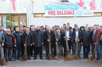 Üreticilerin Meyve Fidanlari Manisa Büyüksehir Belediyesinden