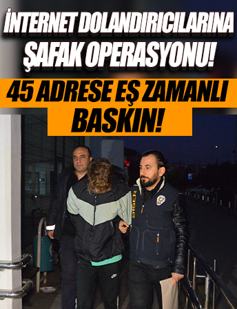 Dokuz ilde internet dolandırıcılarına şafak operasyonu: 45 adres eş zamanlı basıldı