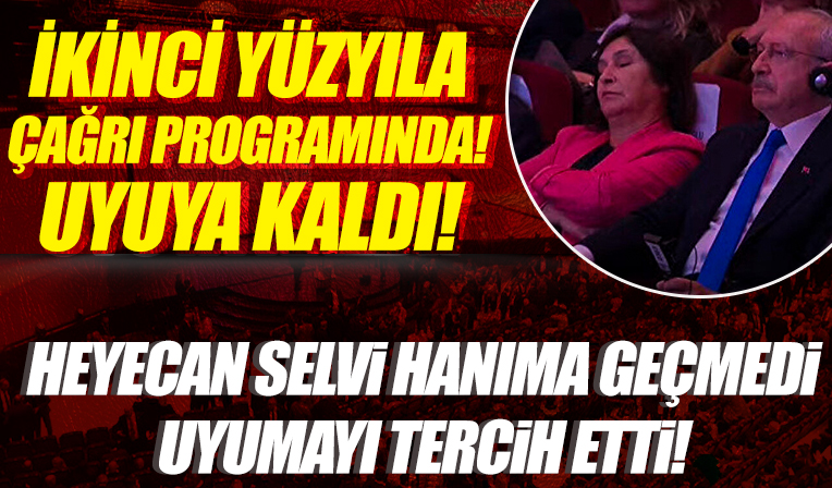 CHP'nin İkinci Yüzyıla Çağrı programında Kılıçdaroğlu'nun eşi uyuya kaldı: Heyecan ona geçmedi