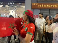 Taksim'de Fas'in Galibiyeti Coskuyla Kutlandi
