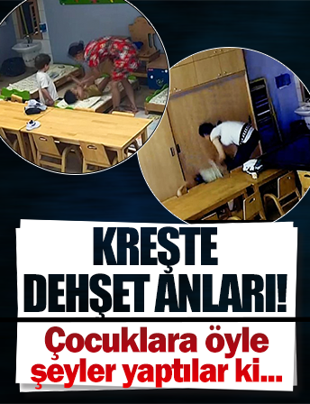 Kreşte küçük çocuklara öyle şeyler yaptılar ki: Görüntüler tüyler ürpertti!