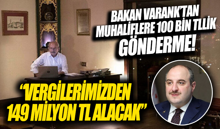 Bakan Varank'tan muhalefete 100 bin TL'lik otel odası göndemresi!