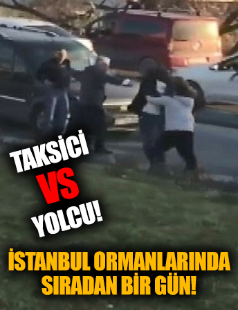 Taksici ile yolcunun boks maçı gibi kavgası!