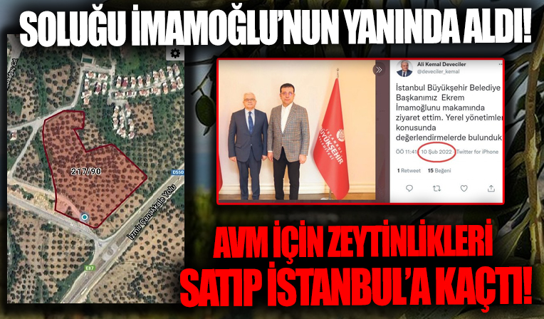 AVM için doğa katliamı yapanlar soluğu CHP'li İmamoğlu'nun yanında aldı!