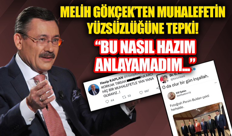 Melih Gökçek'ten muhalefetin yüzsüzlüğüne tepki: Bu nasıl hazım anlayamadım...