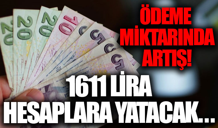Ödeme miktarları değişti! 1611 lira hesaplara yatacak