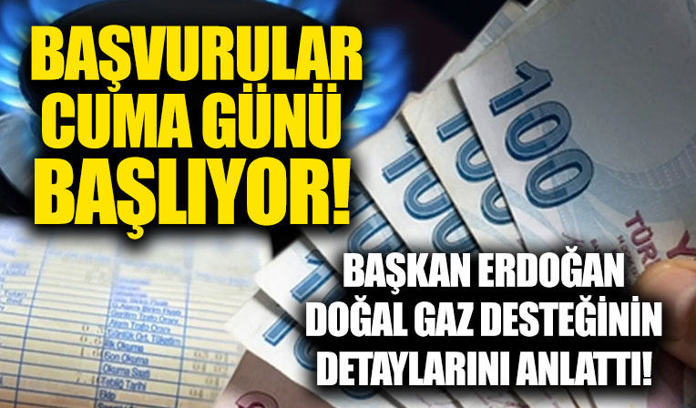 Başkan Erdoğan doğal gaz desteğinin detaylarını anlattı! Doğal gaz yardımı ne zaman?