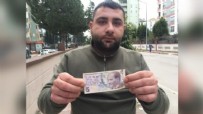 Para üstündeki notu görünce duygulandı! Her yerde paranın sahibini arıyor...