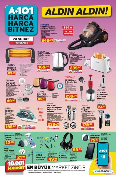 24 Şubat A101 Kataloğunda Neler Var? Bu Hafta A101’de Neler Var?