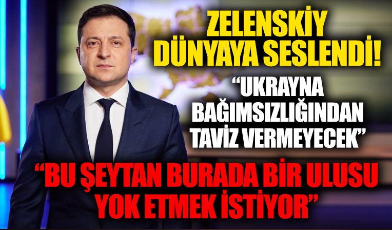 Ukrayna Devlet Başkanı Zelenskiy dünyaya seslendi! Putin'e çok ağır sözler...