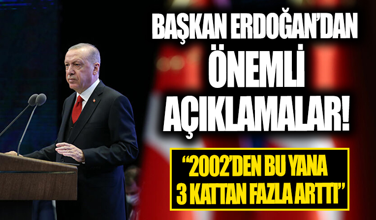 Başkan Erdoğan duyurdu: 4 bin 194 derslikli 197 adet projeyi hayata geçireceğiz