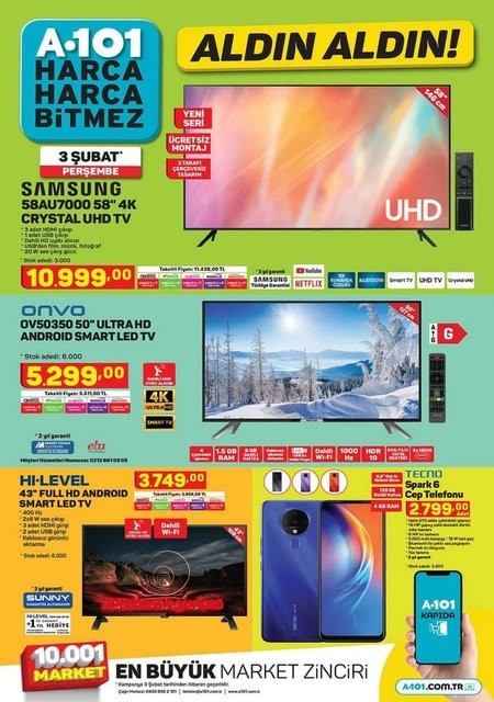 3 Mart A101 İndirimli Ürünler Neler? 3 Mart 2022 A101 Aktüel Ürünler Listesi