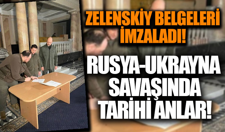 Rusya Ukrayna savaşında tarihi anlar! Zelenskiy AB'ye üyelik başvurusunu imzaladı
