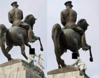  URGAN - Atatürk anıtına urgan asılması provokasyonunda flaş gelişme! Valilikten ilk açıklama geldi...