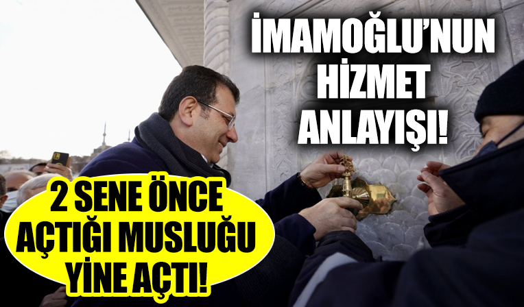CHP ne anlar hizmetten! İmamoğlu, 2 sene önce Kılıçdaroğlu ile açtığı çeşmeyi yeniden açtı!