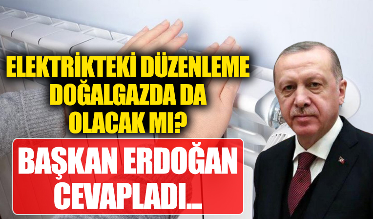 Elektrikte olduğu gibi doğalgaz faturalarına da düzenleme gelecek mi? Başkan Erdoğan cevapladı!