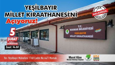 Mamak Yesilbayir Millet Kiraathanesi'nin Açilmasina Günler Kaldi