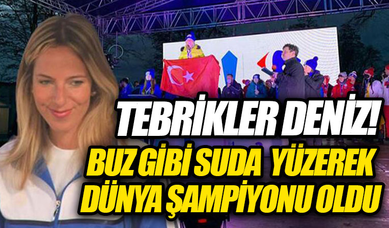 Buz yüzmede Deniz Kayadelen Dünya Şampiyonu