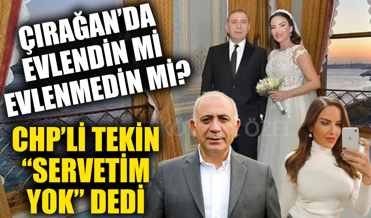 Çırağan Sarayı'nda Mehtap Özkan'la evlenen CHP'li Gürsel Tekin'den güldüren ifade: Sade bir nikah yaptık
