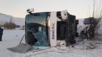  SİVAS - Sivas’ta feci kaza! Yolcu otobüsü şarampole yuvarlandı!