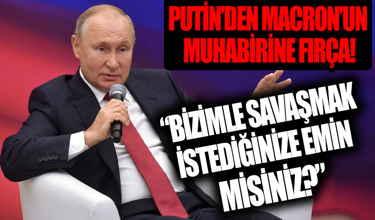Putin'den Macron'un muhabirine fırça!