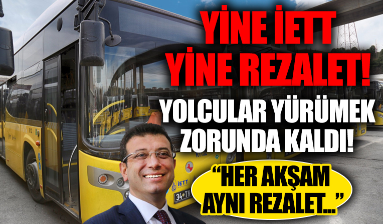 Yine İETT yine rezalet! İETT otobüsünün arızalanması nedeniyle yolcular yollarına yürüyerek devam etti!