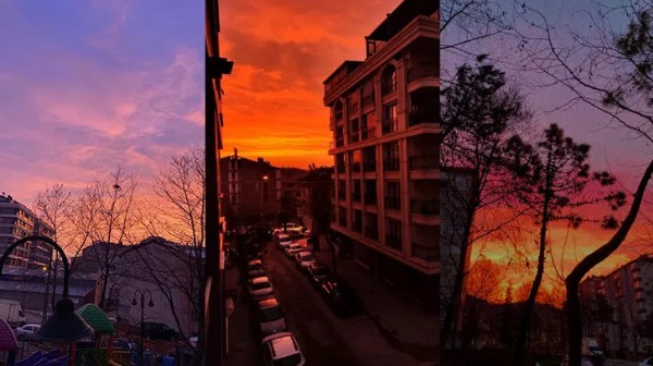 İstanbul'da gökyüzü kızıla boyandı! Meteoroloji uzmanından fırtına uyarısı!
