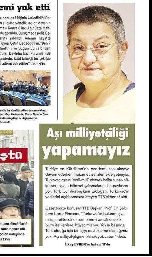 Terör sempatizanı TTB Başkanı Şebnem Korur Fincancı FETÖ kanalına çıktı!