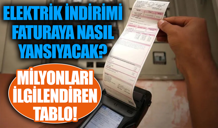 Elektrik indirimi faturaya nasıl yansıyacak? 32 milyon abone ve 6.3 milyon işletmeyi yakından ilgilendiren tablo...