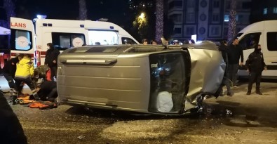 Kontrolden Çikan Araç Takla Atti 1 Yarali